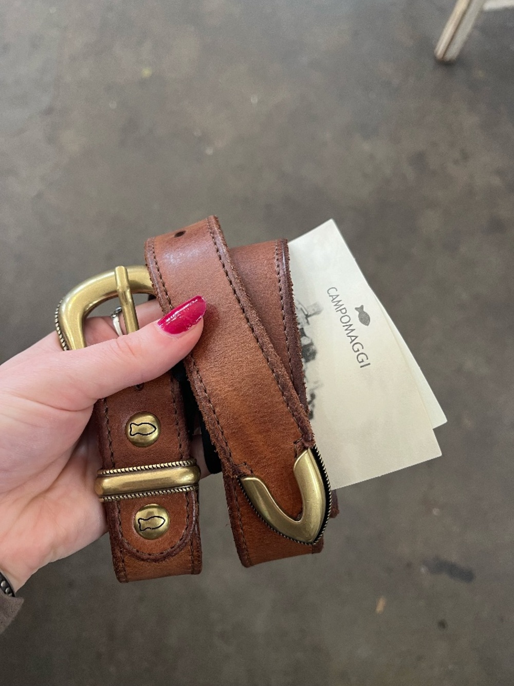Campomaggi Brown Leather Belt